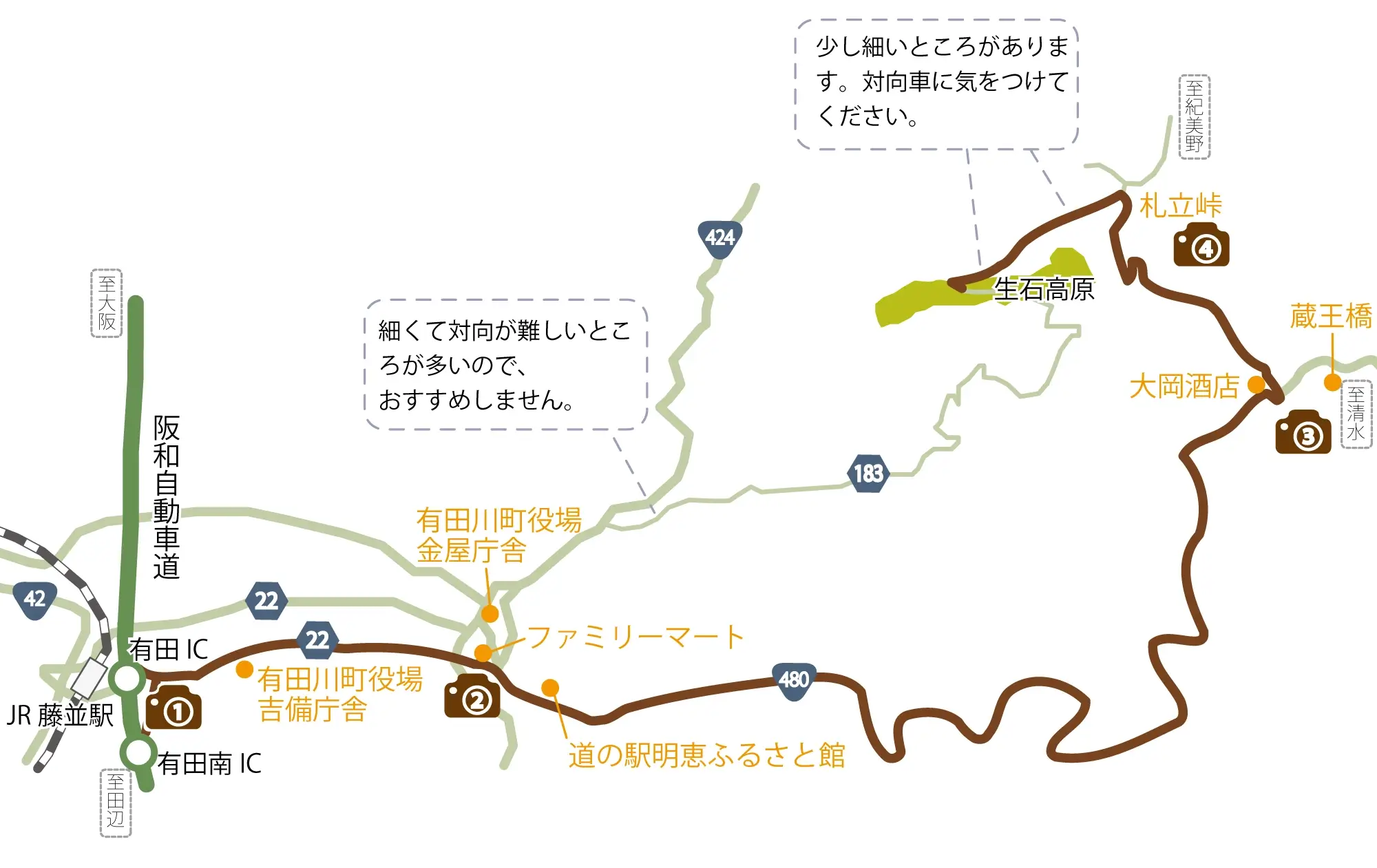 生石高原：安全なルート